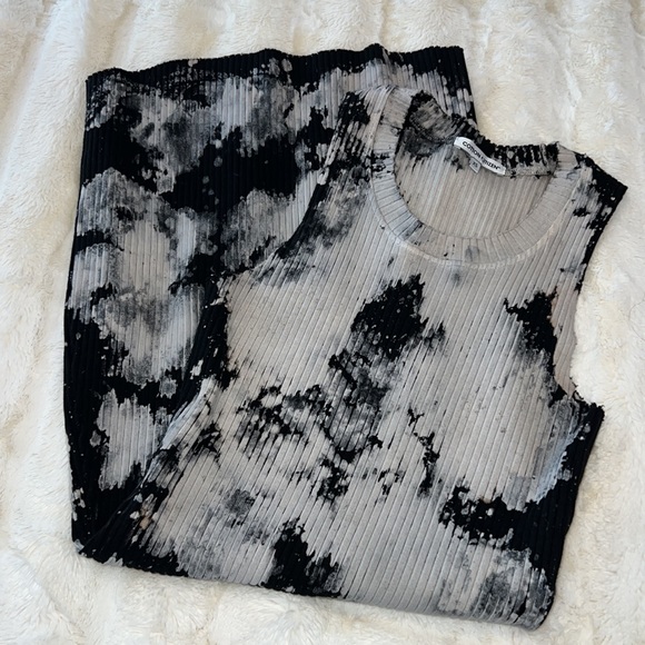 Cotton Citizen Black and Grey Tie Dye IBIZA TANK DRESS - Picture 13 of 16